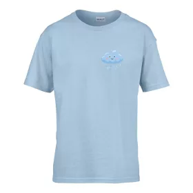   Detské tričko do škôlky so vzorom obláčika Svetlomodrá 110 veľ