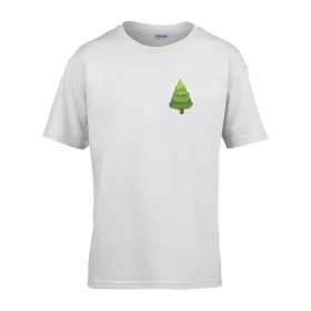   Detské tričko ceduľka škôlka so vzorom borovice Biela 110 veľ
