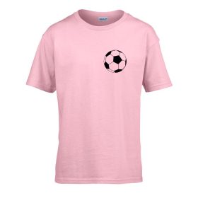   Detské tričko s nápisom škôlka s futbalovým vzorom Pink 110 veľ