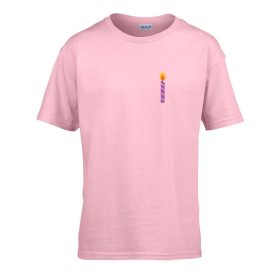   Detské tričko s nápisom škôlka so sviečkovým vzorom Pink 110 veľ