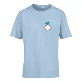   Detské tričko do škôlky s prsteňovým vzorom Svetlomodré 110 veľ