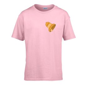   Detské tričko škôlka nápis so vzorom zvončeka Ružová 110 veľ