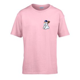   Detské tričko nápis do škôlky so vzorom Snehuliak Pink 110 veľ