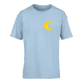   Detské tričko škôlka nápis so vzorom mesiačika Svetlomodrá 110 veľ