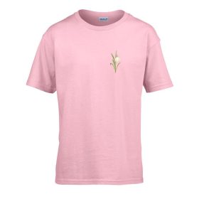   Detské tričko ceduľka do škôlky so vzorom snehových kvetov Ružová 110 veľ