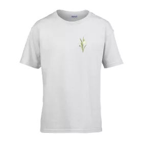   Detské tričko ceduľka do škôlky so vzorom snehových kvetov Biela 110 veľ