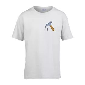   Detské tričko škôlka nápis so vzorom Hammer White 110 veľ