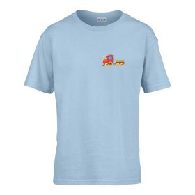   Detské tričko s nápisom škôlka Vláčik vzor Svetlomodrá 158 veľ