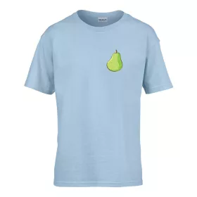   Detské tričko ceduľka škôlka s hruškovým vzorom Svetlomodrá 110 veľ