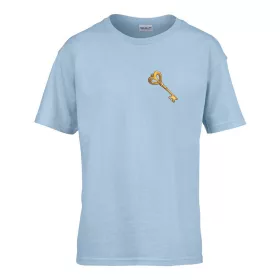   Detské tričko s nápisom škôlka s kľúčovým vzorom Svetlomodrá 110 veľ