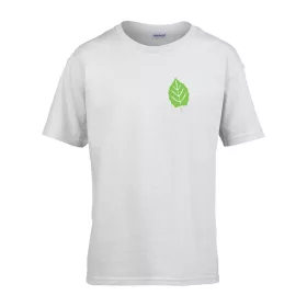   Detské tričko s nápisom škôlka so vzorom listov Biela 110 veľ