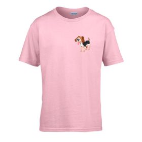   Detské tričko ceduľka škôlka so vzorom psíka Pink 110 veľ