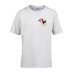 Detské tričko do škôlky so vzorom psíka White 110 veľ