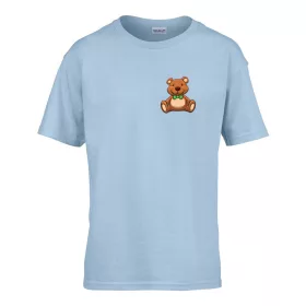   Detské tričko ceduľka škôlka so vzorom medvedíka Svetlomodrá 110 veľ
