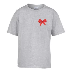   Detské tričko školská tabuľa so vzorom mašličky Grey veľkosť 110