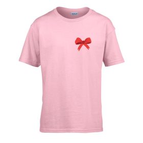   Detské tričko materská ceduľka s mašľou vzor Pink 110 veľ