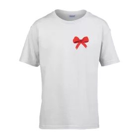   Detské tričko materská ceduľka so vzorom mašličky Biela 110 veľ