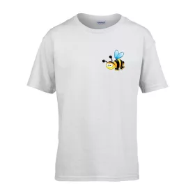   Detské tričko škôlka nápis so vzorom Včielka Biela 110 veľ