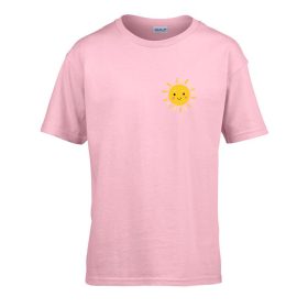   Detské tričko škôlka nápis so vzorom Slnko Pink 110 veľ
