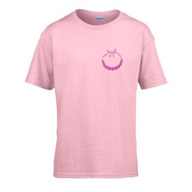   Detské tričko ceduľka do škôlky so vzorom náhrdelníka Pink 110 veľ