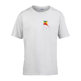   Detské tričko ceduľka škôlka s papierovým vzorom draka Biela 158 veľ