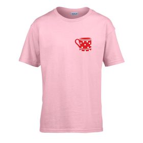   Detské tričko s nápisom škôlka s bodkovaným vzorom hrnčeka Pink 110 veľ