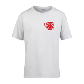   Detské tričko s nápisom škôlka s bodkovaným vzorom hrnčeka Biela 158 veľ