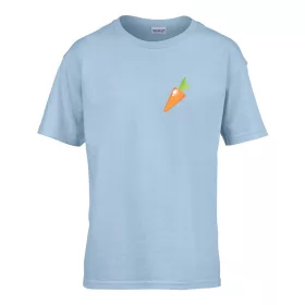   Detské tričko s nápisom škôlka Vzor mrkva Svetlomodrá 110 veľ