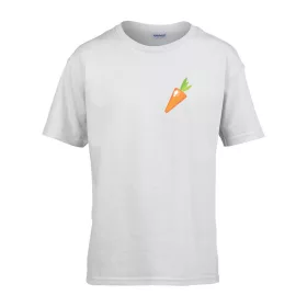   Detské tričko s nápisom škôlka s mrkvovým vzorom Biela 158 veľ