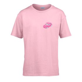   Detské tričko s nápisom škôlka Ružová s auto vzorom Ružová 110 veľ