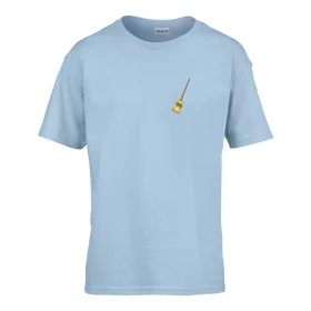   Detské tričko s nápisom škôlka so vzorom metly Svetlomodrá 158 veľ