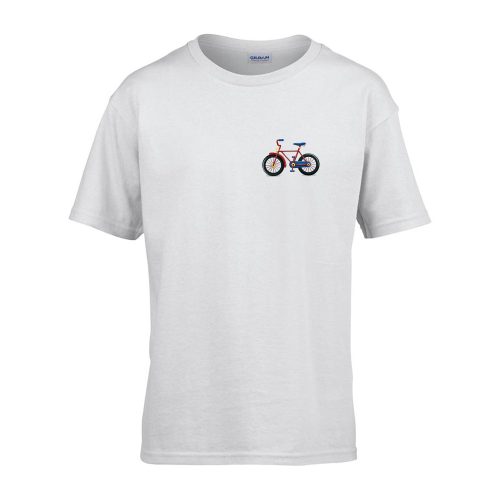Gyerek póló Ovis jelel Bicikli  mintával Fehér