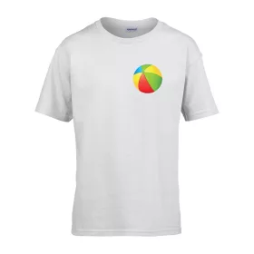   Detské tričko so vzorom plážovej lopty do škôlky, Biele, veľkosť 158