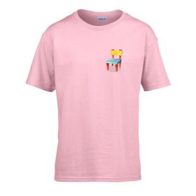   Detské tričko s nápisom škôlka so vzorom stoličky Pink 110 veľ