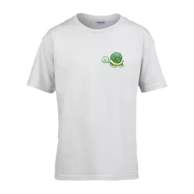   Detské tričko ceduľka škôlka so vzorom korytnačky Biela 158 veľ