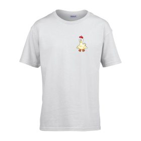   Detské tričko škôlka nápis so vzorom Sliepka Biela 158 veľ