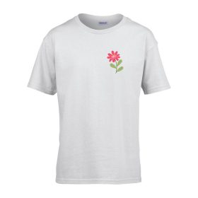   Detské tričko do škôlky s kvetinovým vzorom White 158 veľ