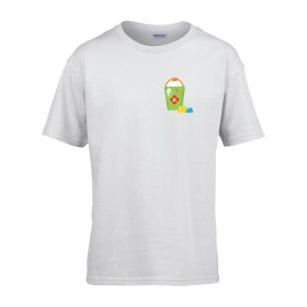   Detské tričko s nápisom škôlka so vzorom vedierka Biela 158 veľ