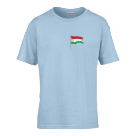   Detské tričko s nápisom škôlka so vzorom vlajky Svetlomodrá 158 veľ