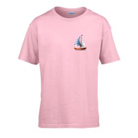   Detské tričko s nápisom škôlka so vzorom plachetnice Pink 110 veľ