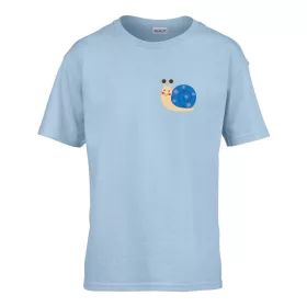   Detské tričko s nápisom škôlka Farebný slimáčik vzor Svetlomodrá 158 veľ