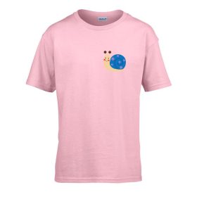   Detské tričko s nápisom škôlka Farebný slimáčik vzor Ružová 110 veľ