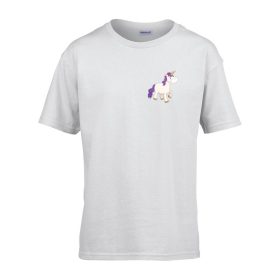   Detské tričko ceduľka škôlka so vzorom jednorožca Biela 158 veľ