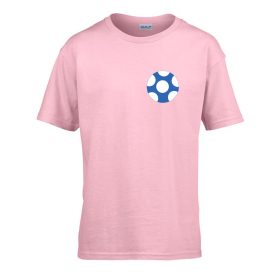   Detské tričko s nápisom škôlka Modrá bodkovaná guľa vzor Ružová 110 veľ