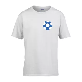   Detské tričko s nápisom MŠ Modrá bodkovaná guľa vzor Biela 110 veľ