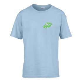   Detské tričko s nápisom škôlka Zelené auto vzor Svetlomodré 158 veľ