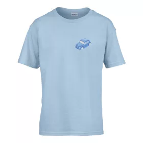   Detské tričko s nápisom škôlka Modré auto vzor Svetlomodré 110 veľ