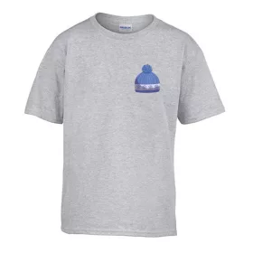   Detské tričko s nápisom materská škola so vzorom čiapky šedá veľkosť 110