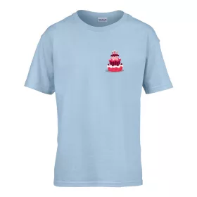   Detské tričko s nápisom škôlka so vzorom torty Svetlomodrá 158 veľ