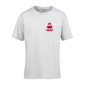   Detské tričko s nápisom škôlka so vzorom torty Biela 158 veľ